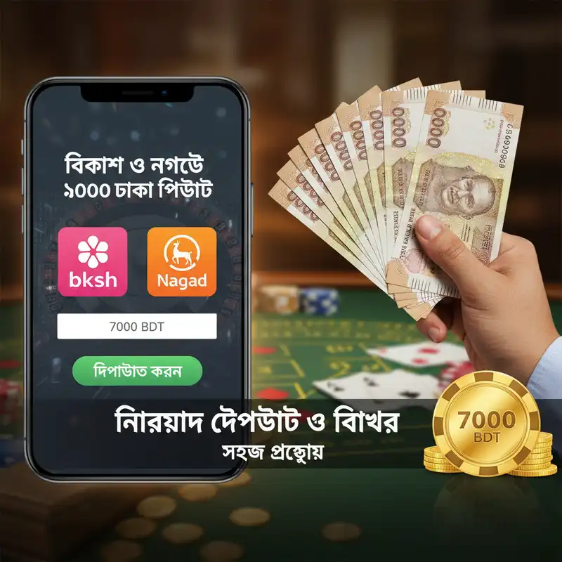 বিকাশ ও নগদে ৭০০০ টাকা ডিপোজিট করার প্রক্রিয়া